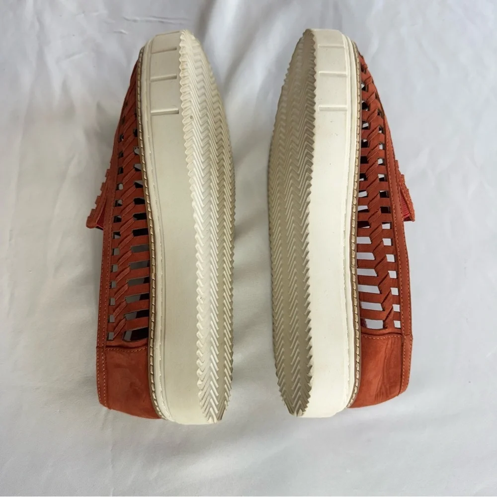 Vince Camuto Leather Romeena Huarache Style Platform Flats